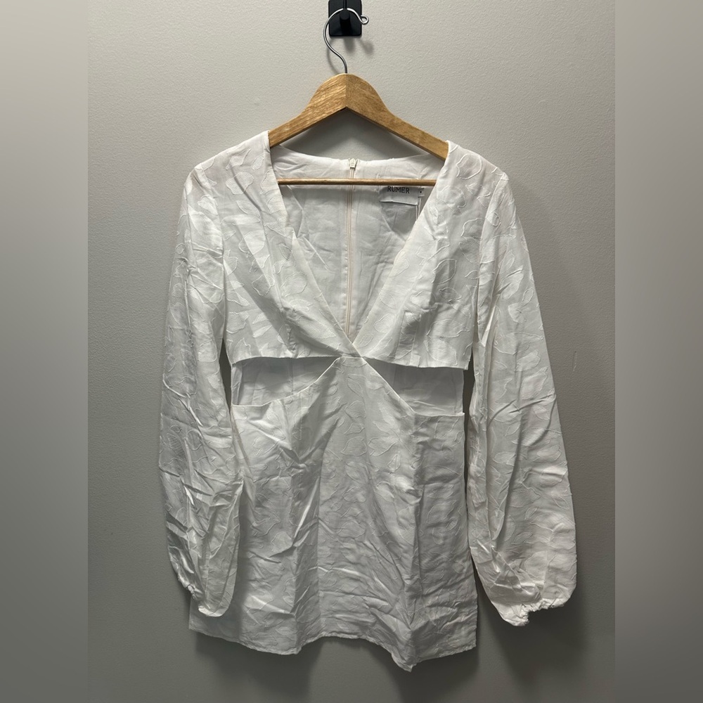 NWT! Revolve x Rumer the Label Giselle white cut out mini dress. Size Medium
